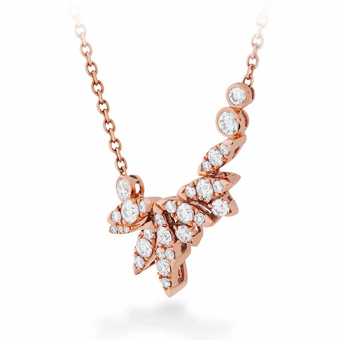 Hearts On Fire White Kites Feathers Diamond Necklace
