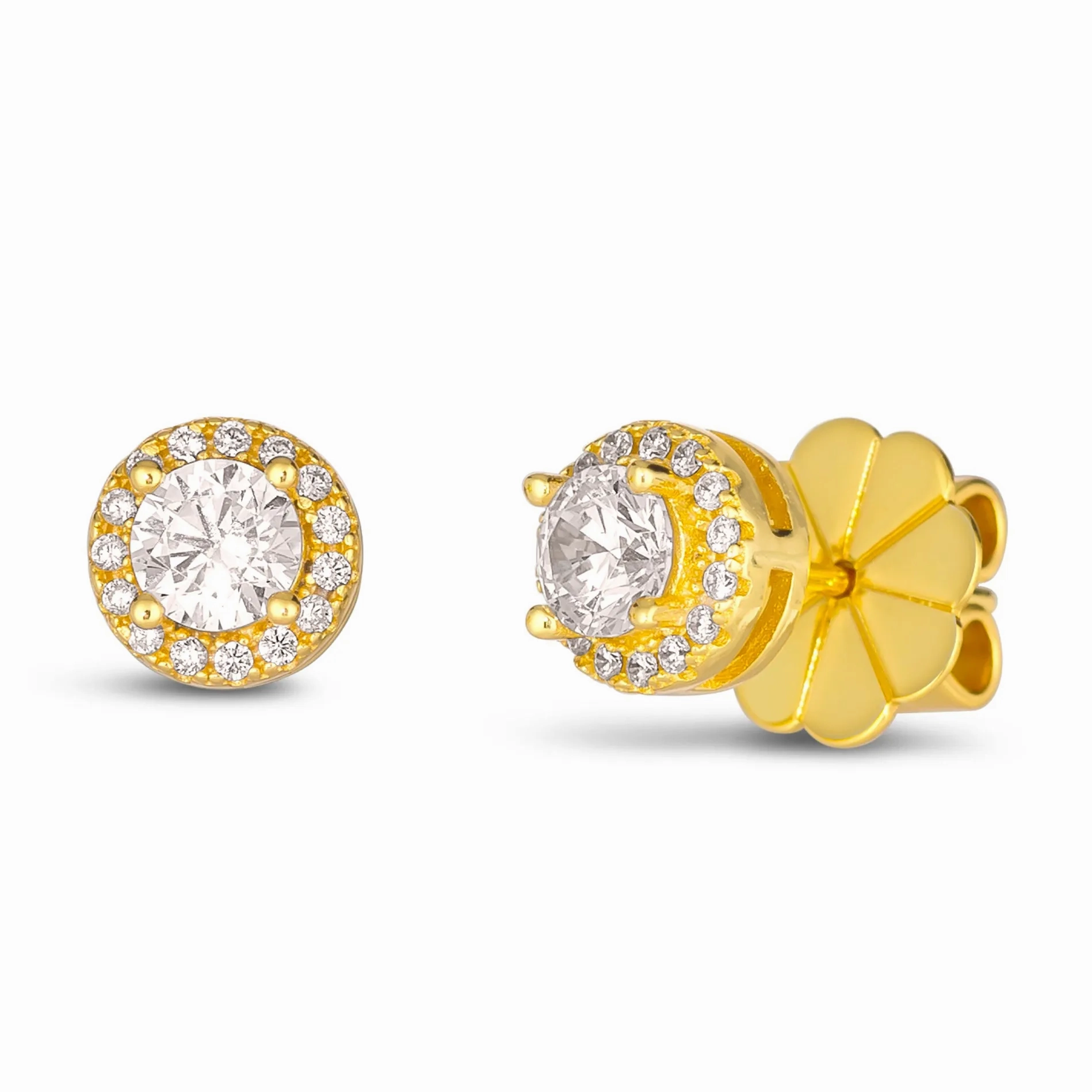 Hello, Halo 1 Carat Diamond Crystalline Mini Studs