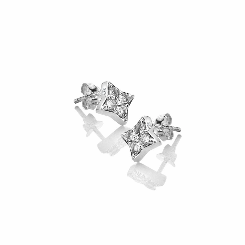 Hot Diamonds Squared Triangle Earrings