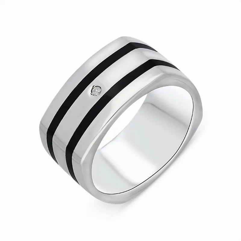 Hot Diamonds Sterling Silver Double Stripe Ring D
