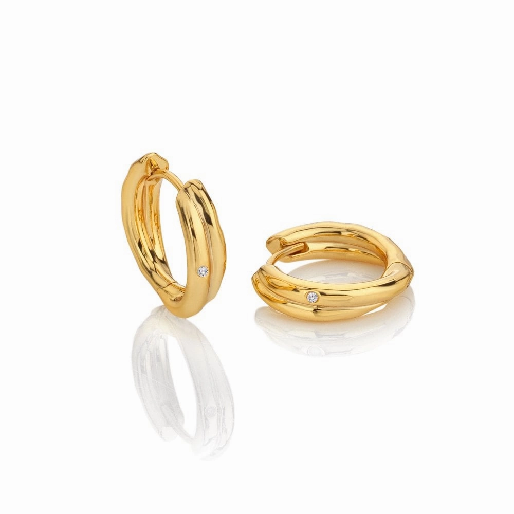 Hot Diamonds X Golden Edit Aura Hoop Earrings