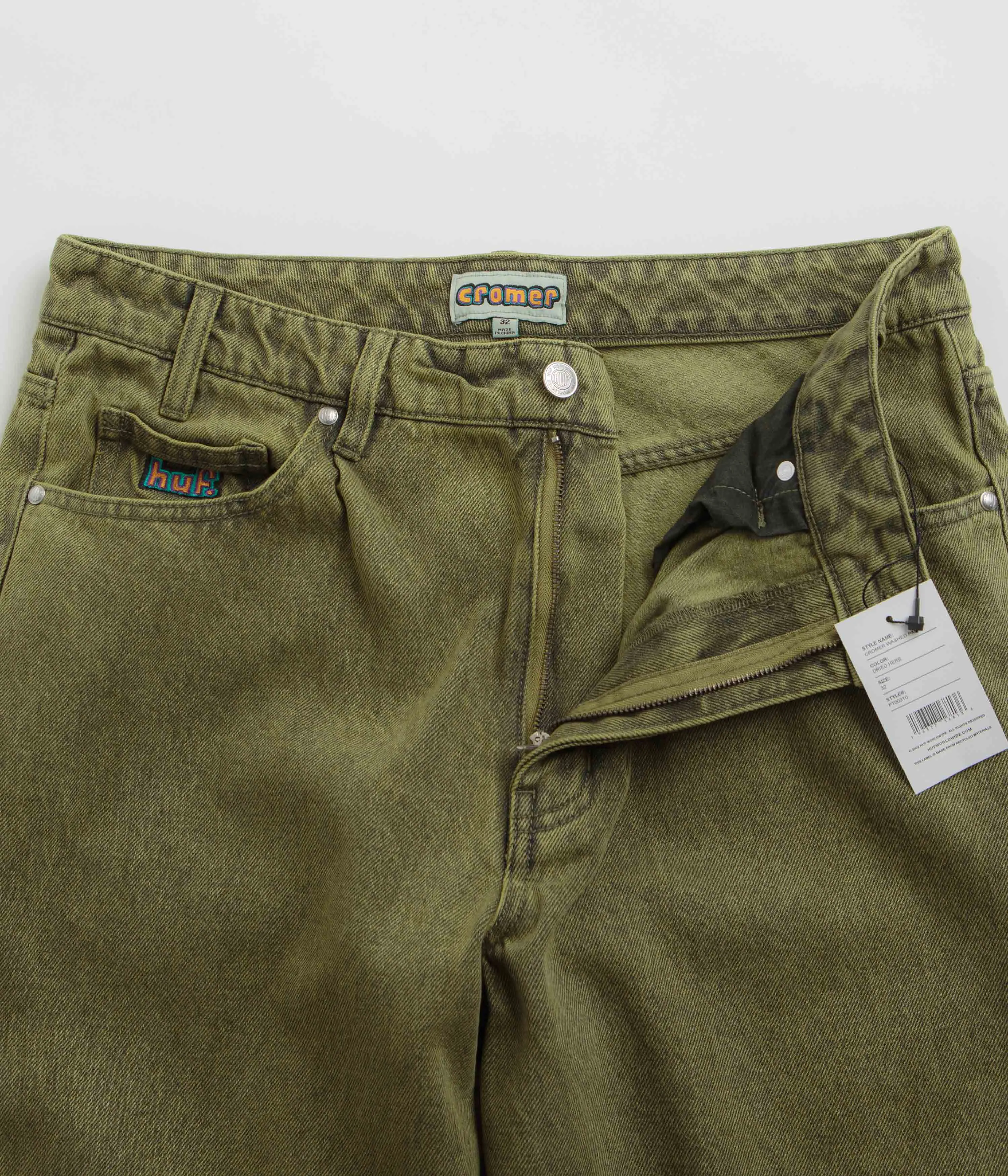 HUF Cromer Washed Pants - Dried Herb HUF Clothing