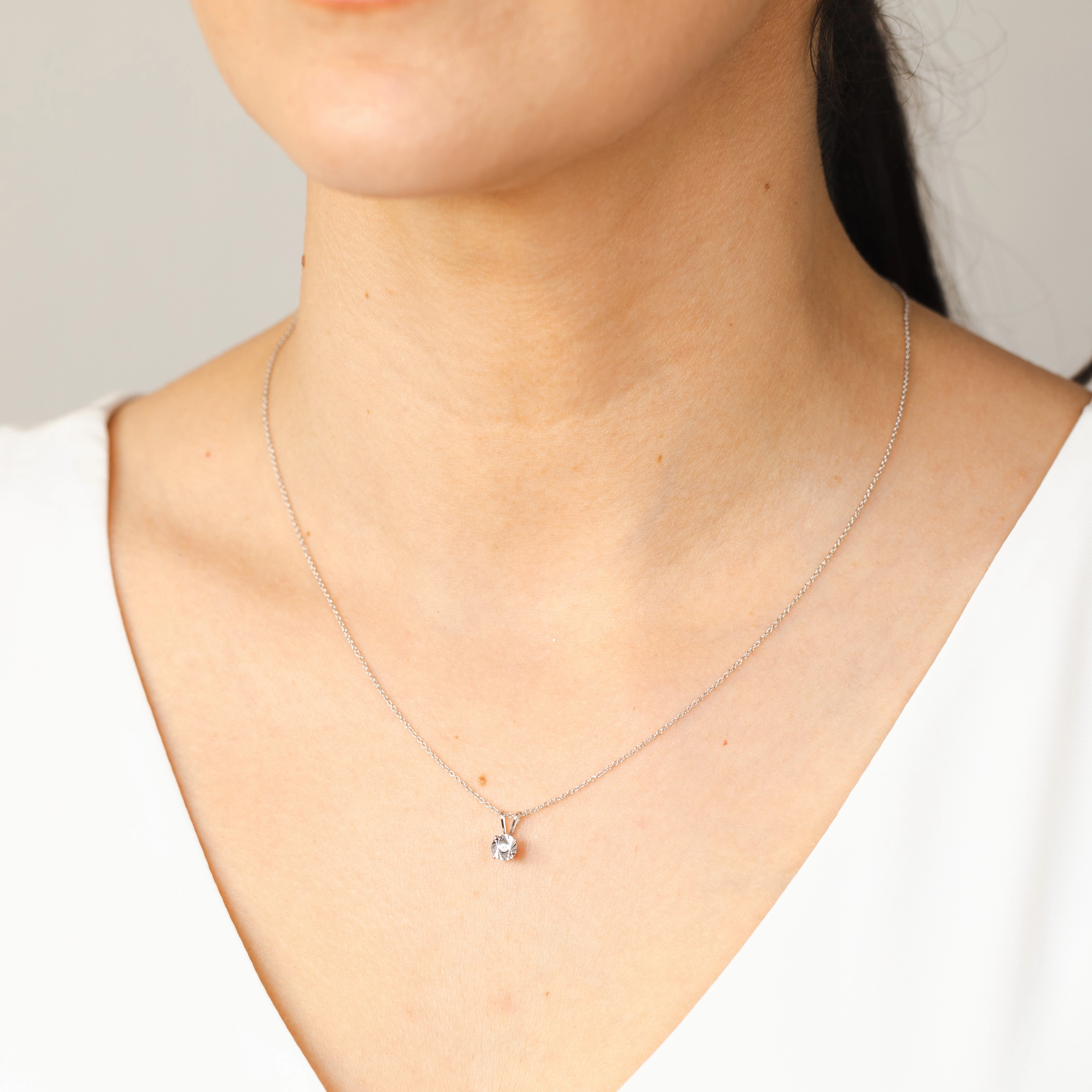 Hypo Allergenic Diamond Pendant in Sterling Silver