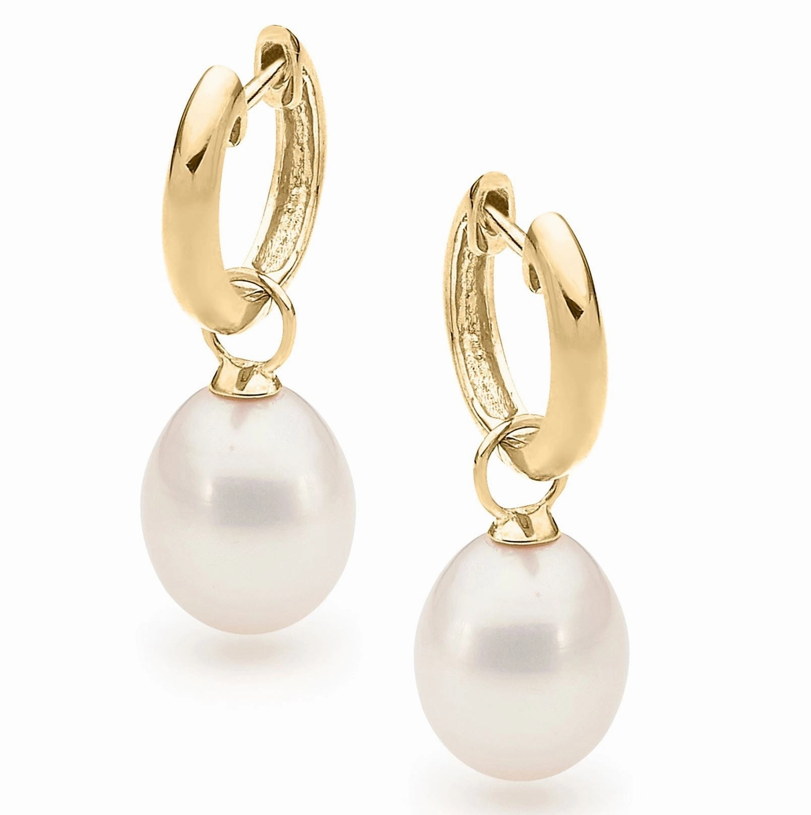 Ikecho Freshwater Plain Huggy Earrings