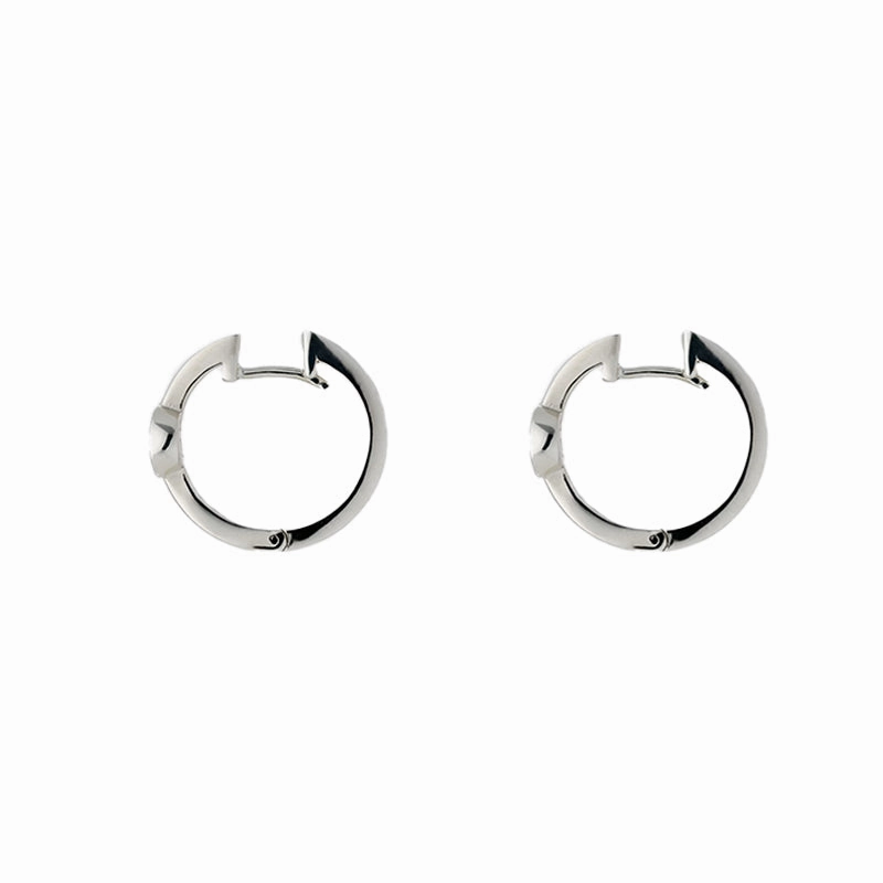 INTERLOCKING HOOP EARRINGS - STERLING SILVER