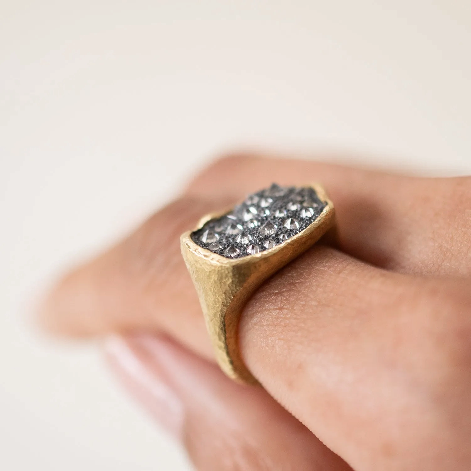 Inverted Diamond Relic Ring