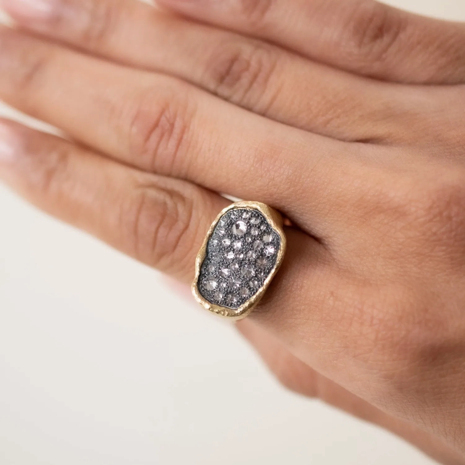 Inverted Diamond Relic Ring