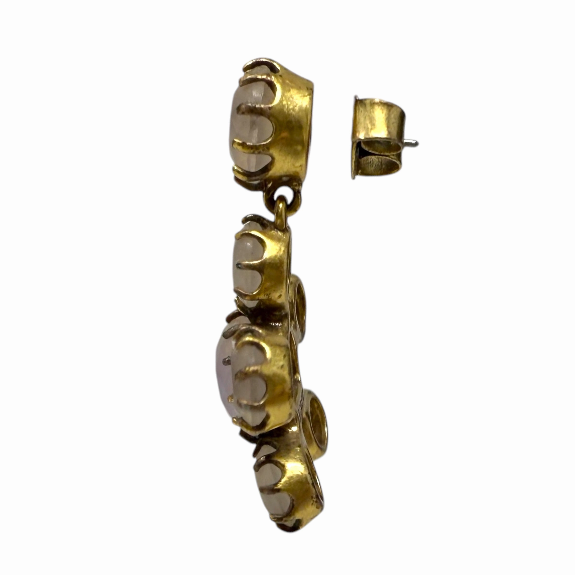 Iridescent Floral Gold Plated Drop Earrings By J Crew