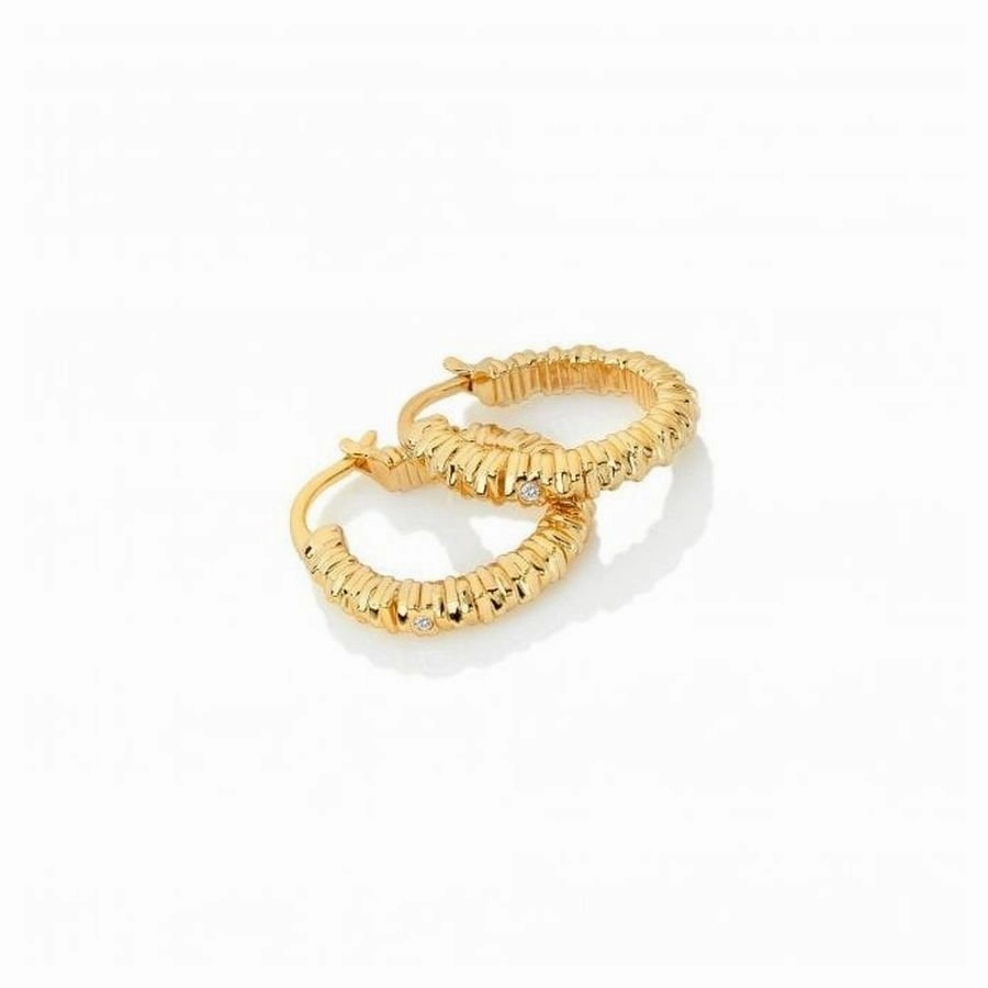Jac Jossa Gold Plated Silver Believe Hoop Earrings
