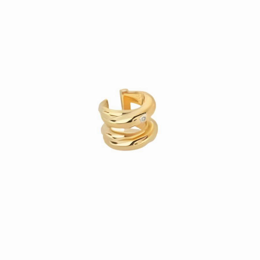Jac Jossa Gold Plated Silver Soul Entwine Double Ear Cuff