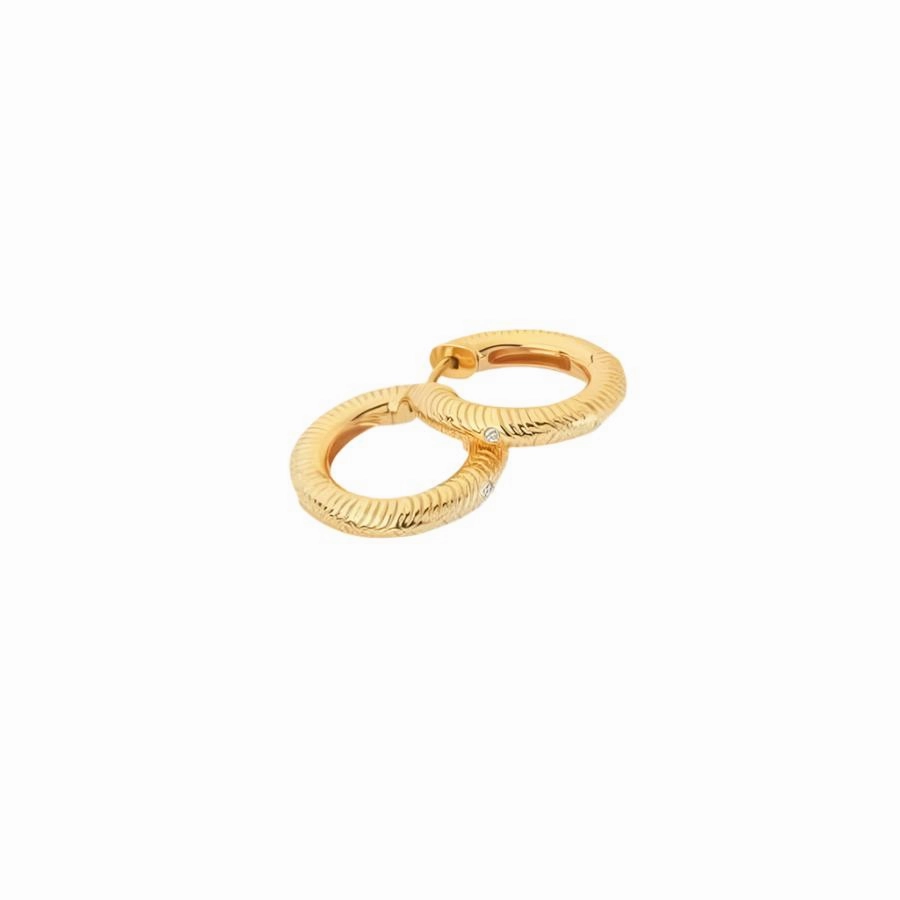 Jac Jossa Gold Plated Silver Spirit Hoop Earrings