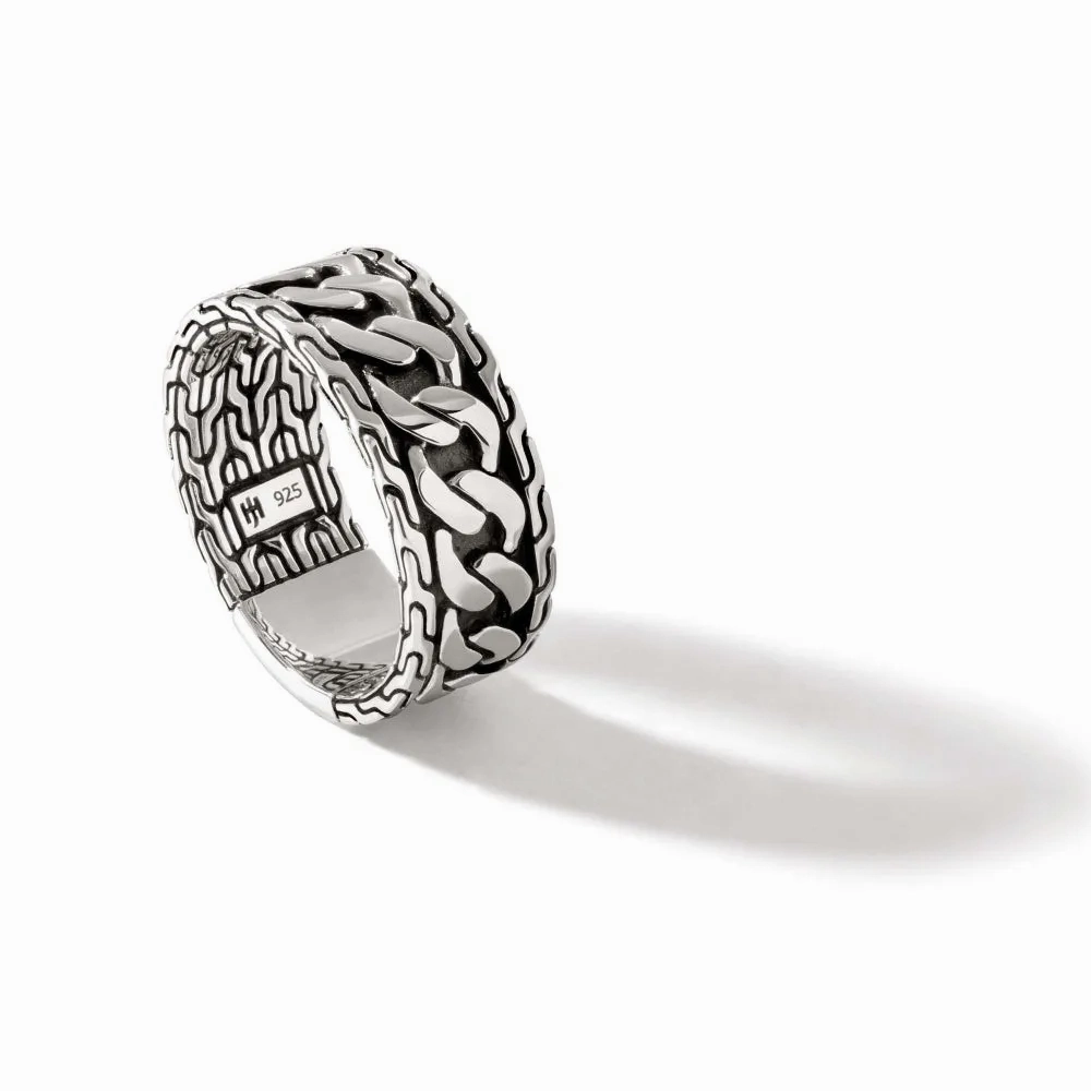 John Hardy Sterling Silver Curb Link Band Ring