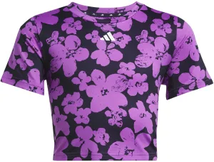 Junior's Train Essentials Seasonal Printed Cropped Training T-Shirt