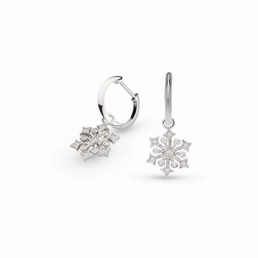 KH Silver Cleste Astoria Snow CZ Hoop Drop Errngs