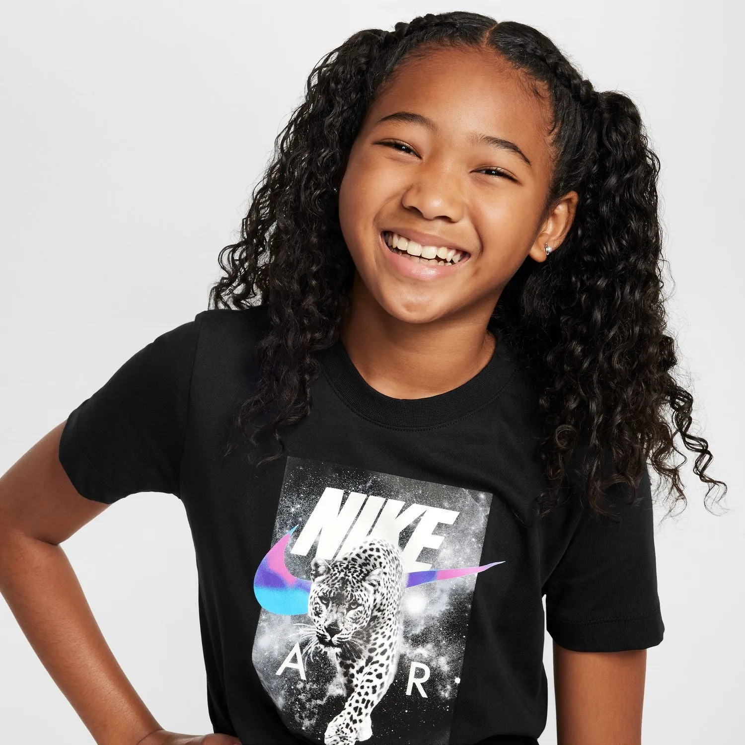 Leopard Photo Tee - Youth Clothing_Nike