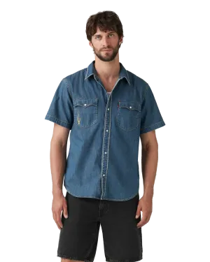 Levi's Clothing Relaxed Western Shirt in Huckleberry Desert