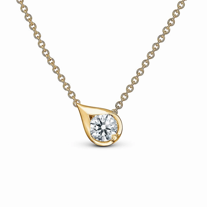 Lu Droplet Pendant 0.30-0.50 in 18K