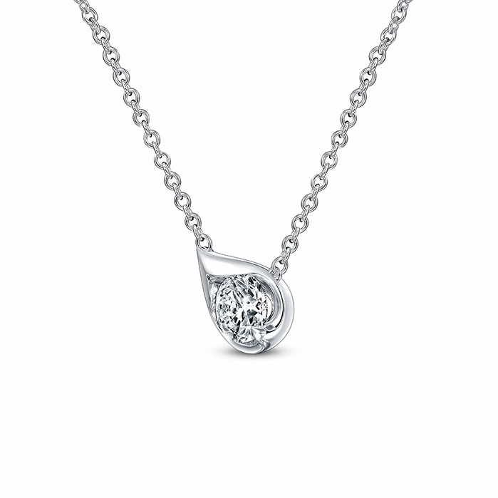 Lu Droplet Pendant 0.30-0.50 in 18K