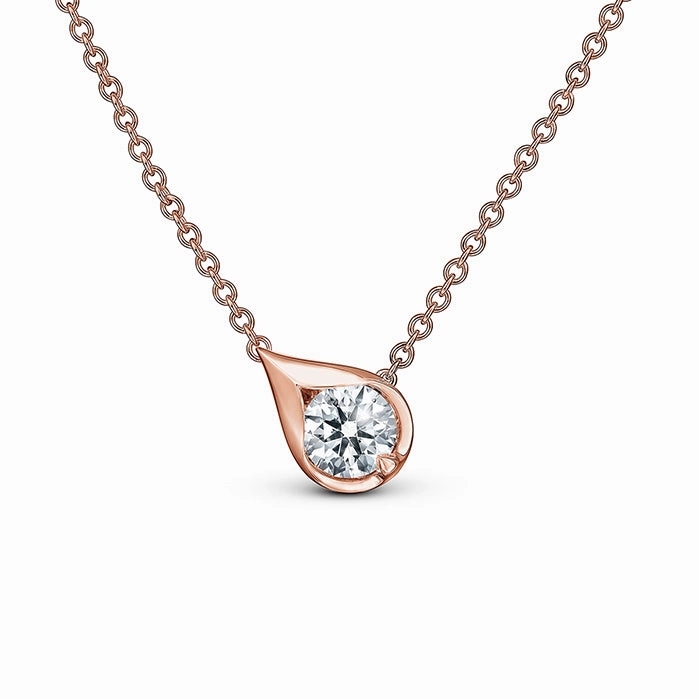 Lu Droplet Pendant 0.30-0.50 in 18K