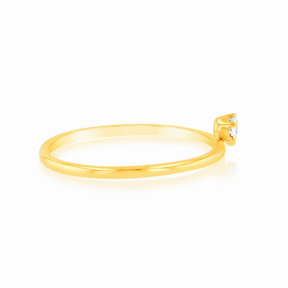 Luminesce Lab Grown 0.05Ct Diamond Ring in 9ct Yellow Gold