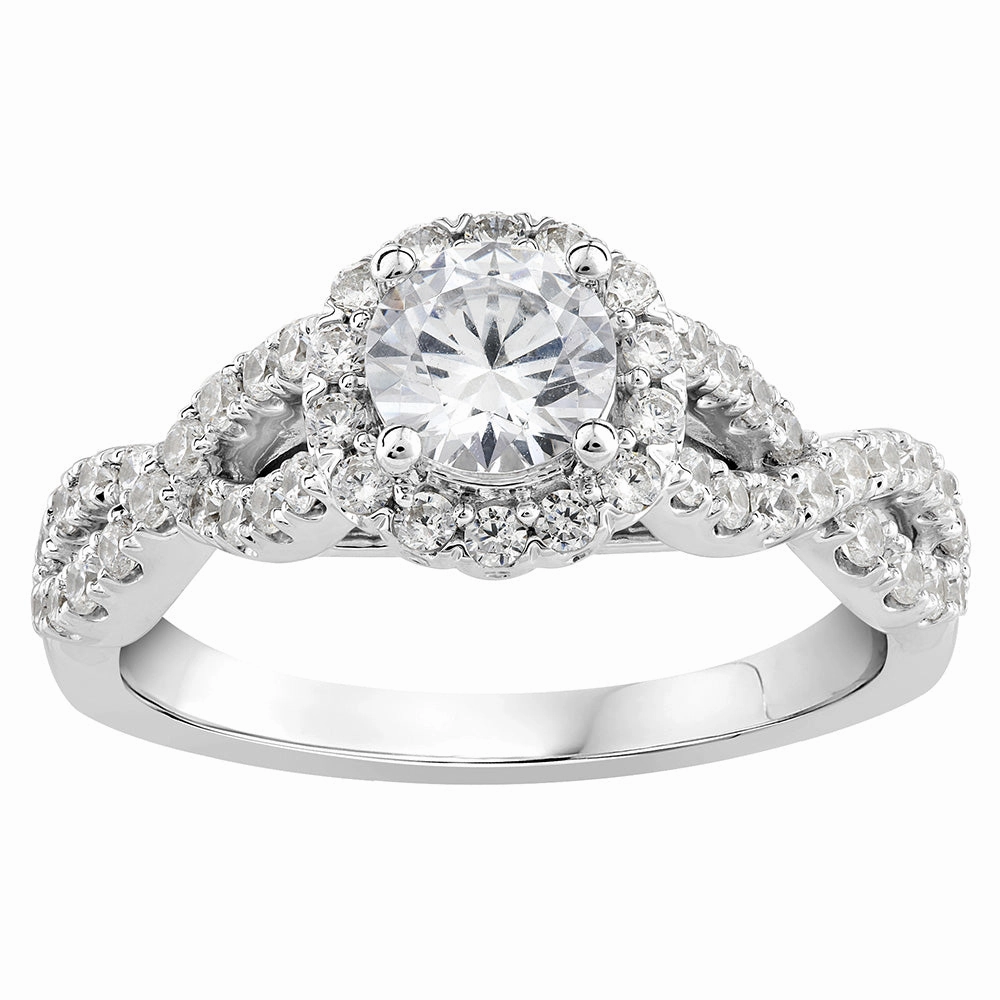 Luminesce Lab Grown 10ct White Gold 1.30 Carat Diamond Ring SIZE N