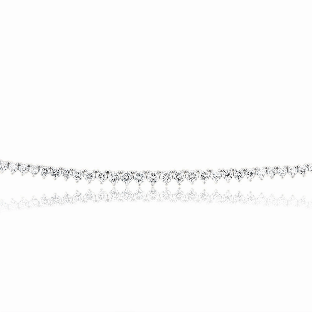 Luminesce Lab Grown 10ct Yellow Gold 3 Carat Diamond Tennis Necklace