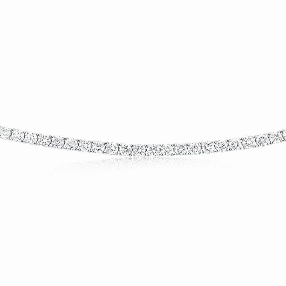 Luminesce Lab Grown 12 Carats Diamond Tennis Necklace in 9ct White Gold