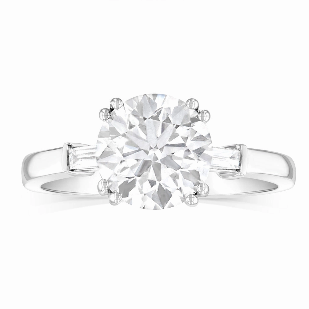 Luminesce Lab Grown 18ct White Gold 2 Carat Certified Diamond Solitaire Engagement Ring