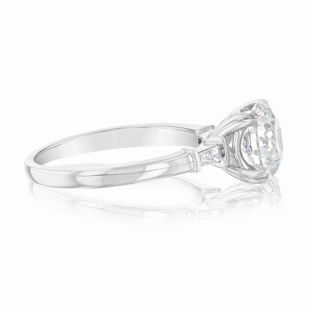 Luminesce Lab Grown 18ct White Gold 2 Carat Certified Diamond Solitaire Engagement Ring