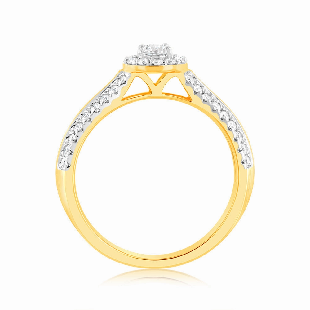 Luminesce Lab Grown 18ct Yellow Gold 1/2 Carat Diamond Engagement Ring