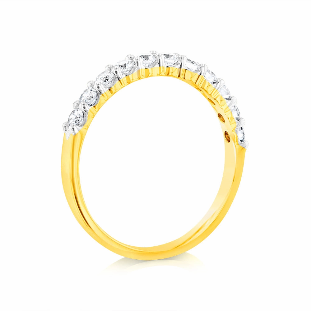 Luminesce Lab Grown 18ct Yellow Gold 1/2 Carat Diamond Eternity Ring