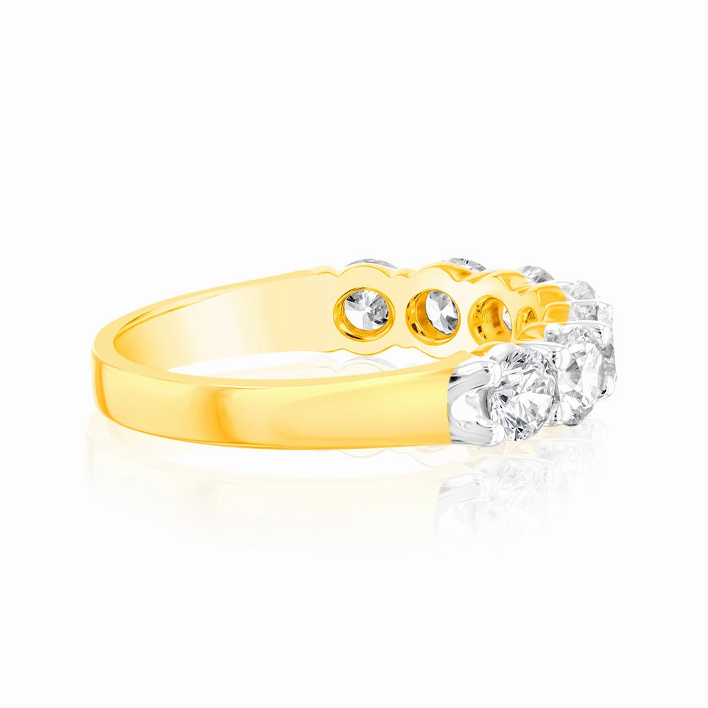 Luminesce Lab Grown 18ct Yellow Gold 1.50 Carat Diamond Eternity Ring
