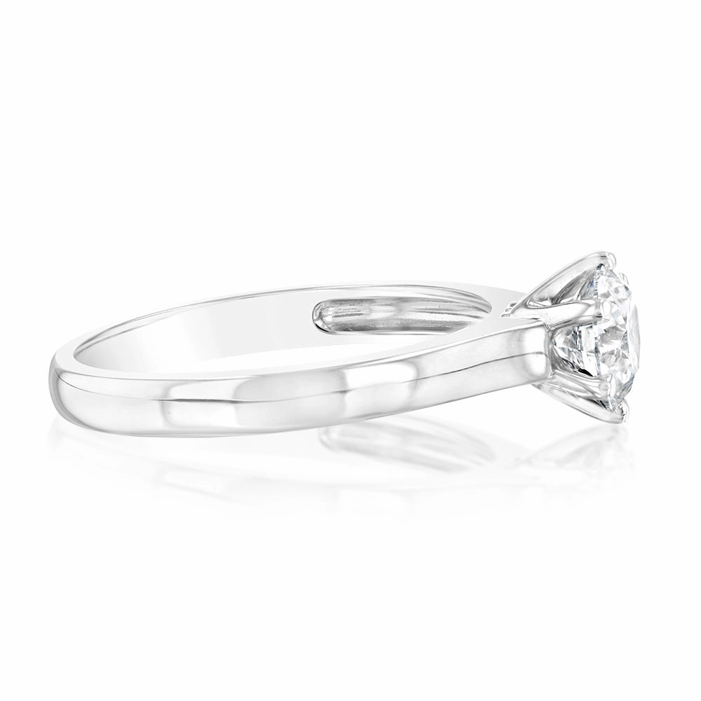 Luminesce Lab Grown 18ct Yellow Gold 1 Carat Certified Diamond Solitaire Ring