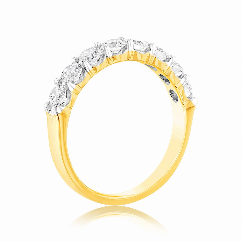 Luminesce Lab Grown 18ct Yellow Gold 1 Carat Diamond Eternity Ring