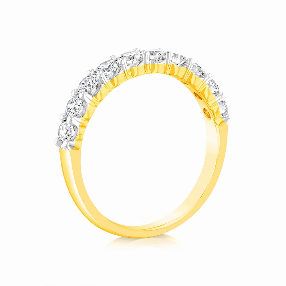 Luminesce Lab Grown 18ct Yellow Gold 3/4 Carat Diamond Eternity Ring