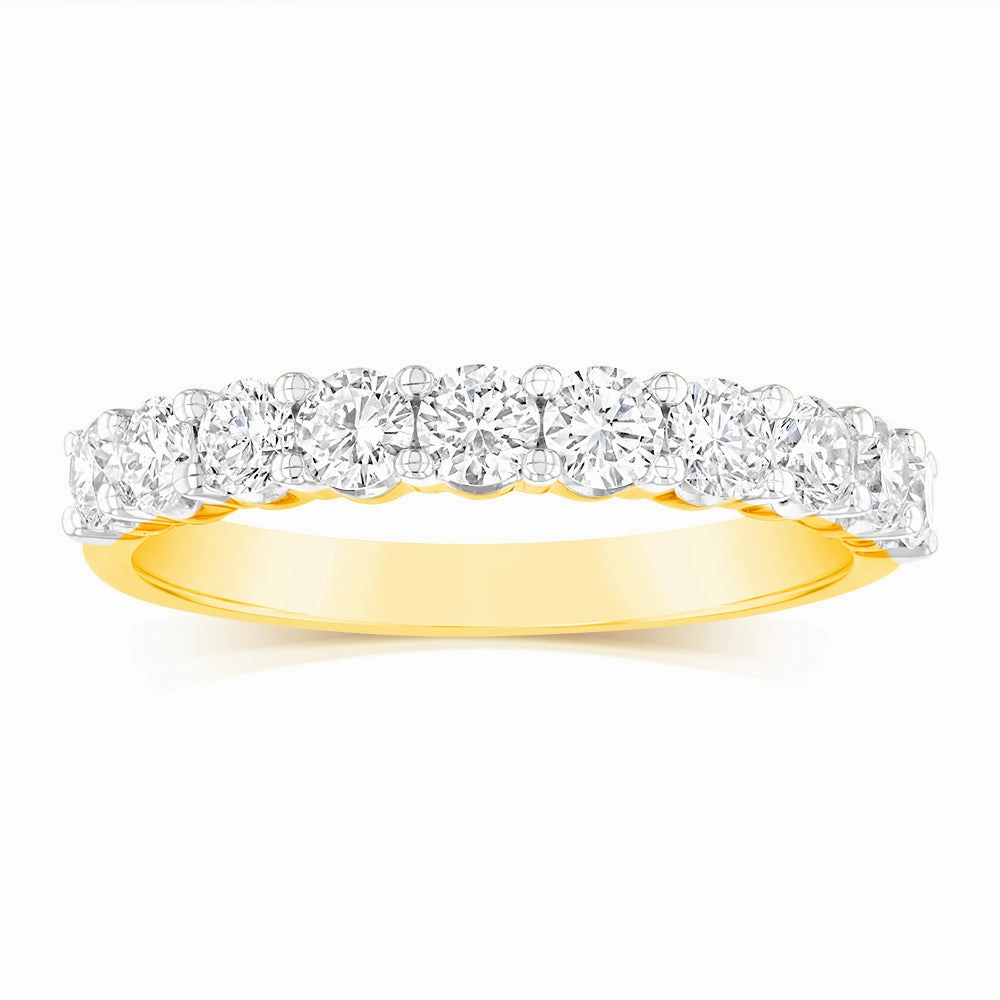 Luminesce Lab Grown 18ct Yellow Gold 3/4 Carat Diamond Eternity Ring