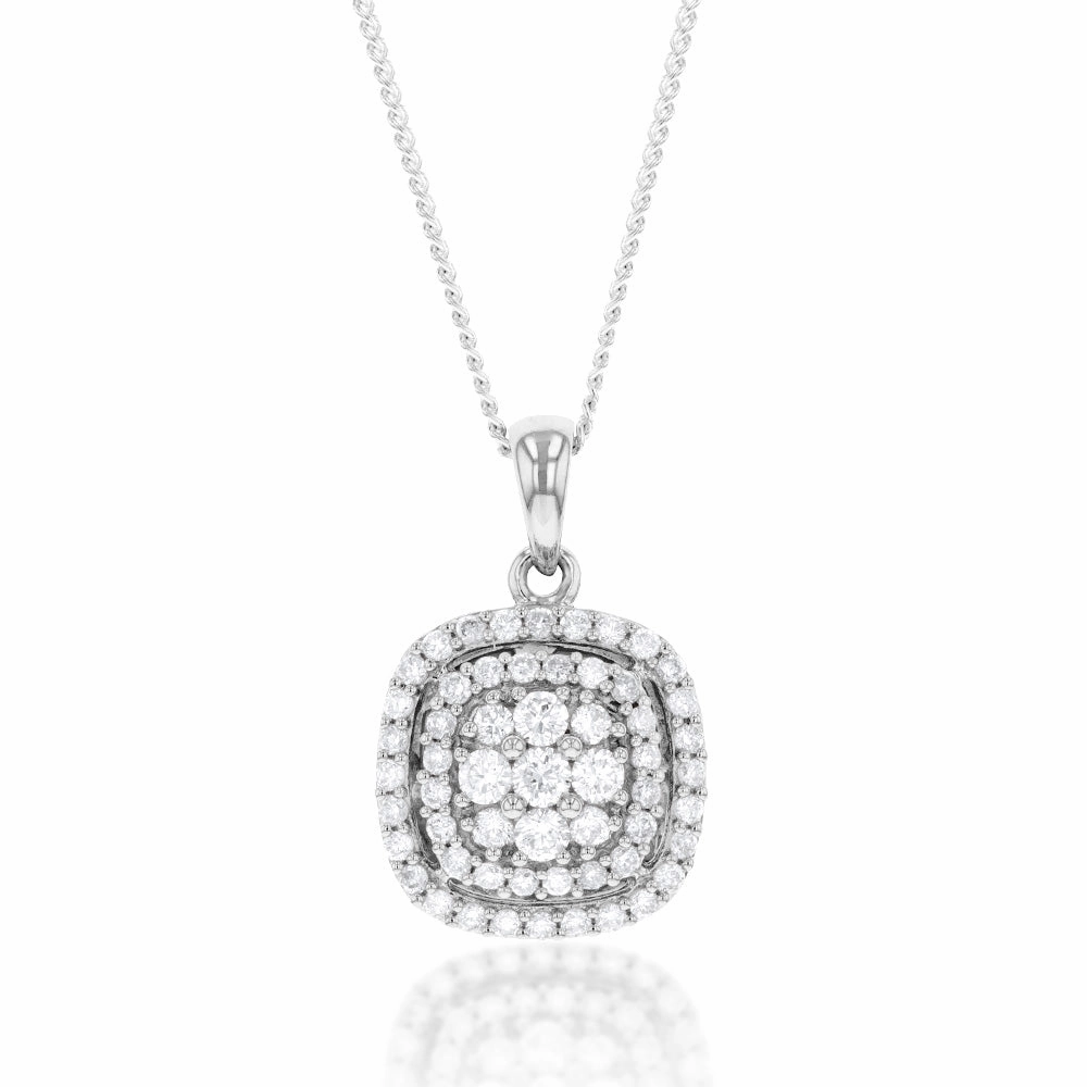 Luminesce Lab Grown 1/2 Carat Diamond in Sterling Silver Pendant on Chain