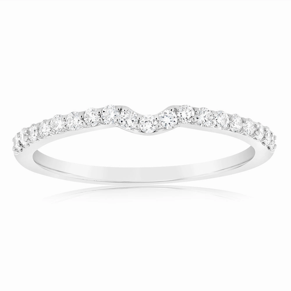 Luminesce Lab Grown 1/3 Carat Diamond Eternity Curve in 18ct White Gold