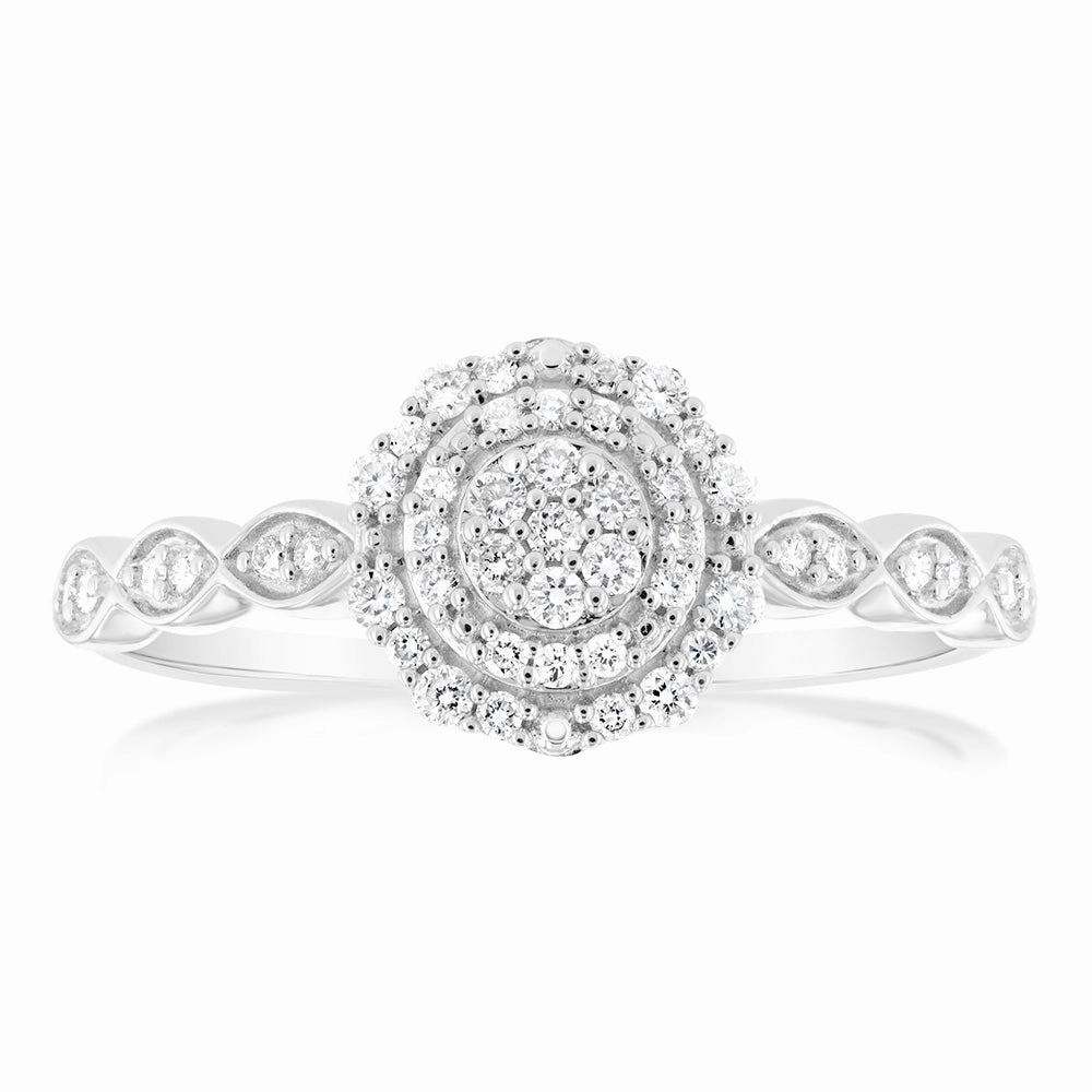 Luminesce Lab Grown 1/4 Carat Diamond Dress Ring in Sterling Silver