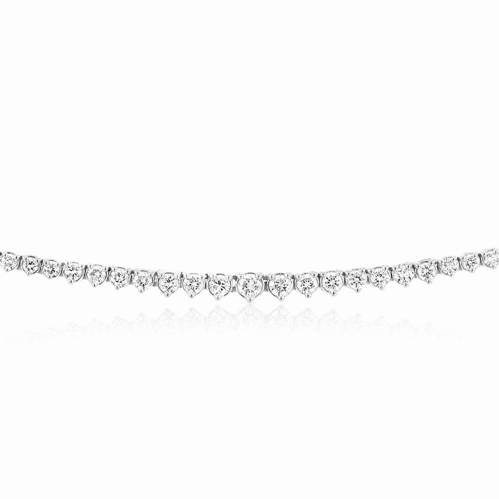 Luminesce Lab Grown 1 Carat Diamond Cable Chain Necklace in 9ct White Gold