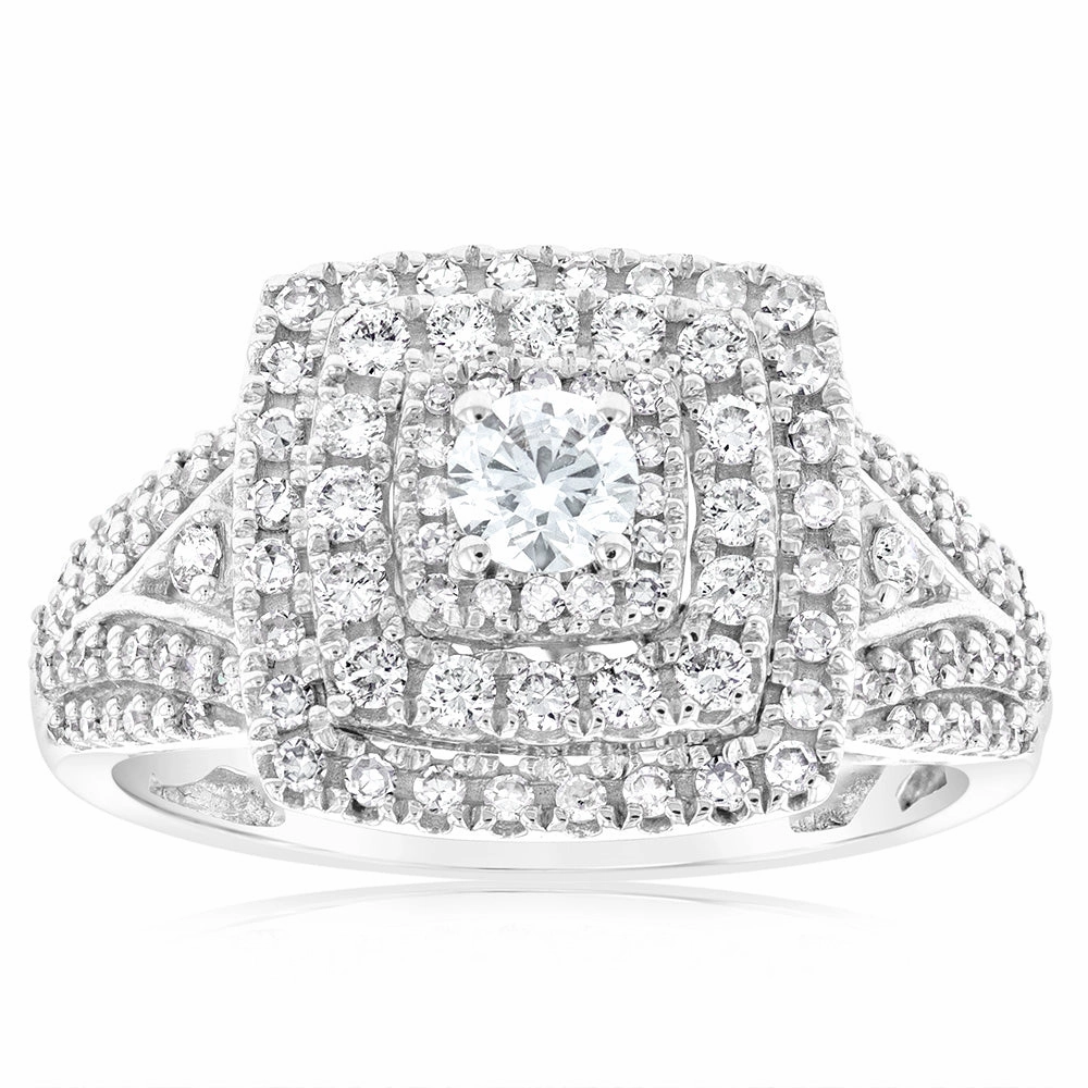 Luminesce Lab Grown 1 Carat Diamond Ring in 10ct White Gold