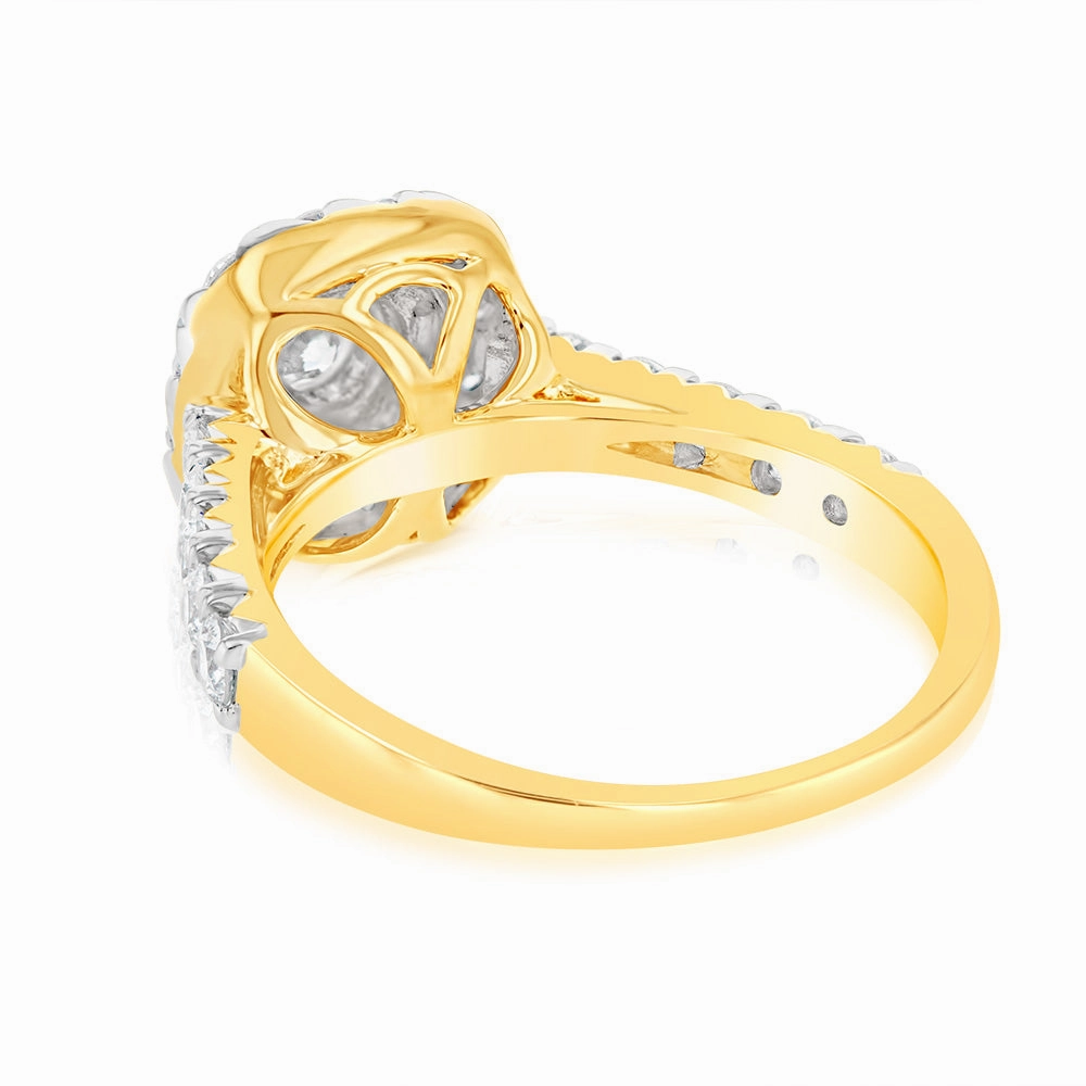 Luminesce Lab Grown 1 Carat Diamond Ring in 9ct Yellow Gold