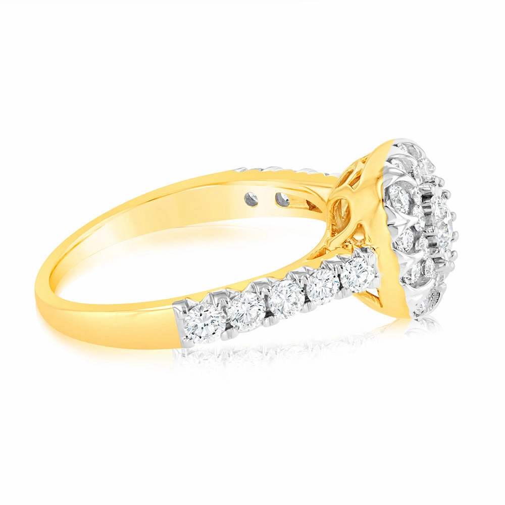 Luminesce Lab Grown 1 Carat Diamond Ring in 9ct Yellow Gold