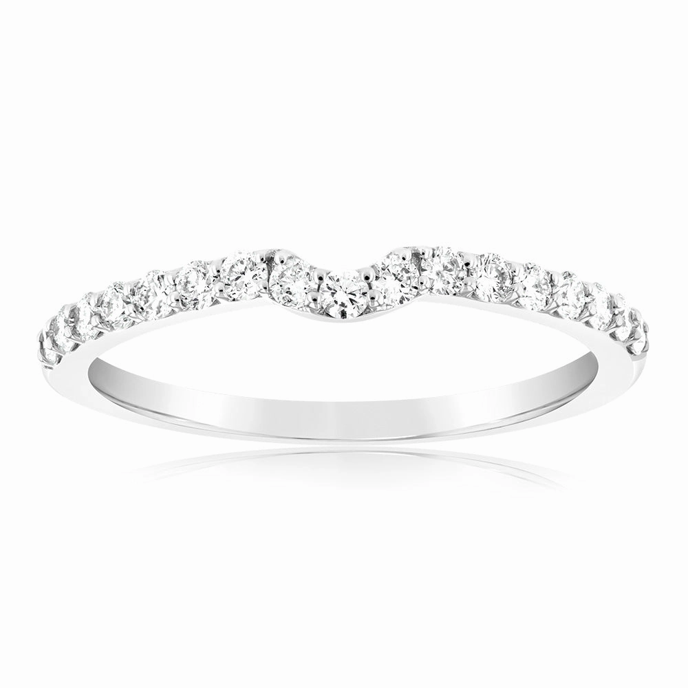 Luminesce Lab Grown 2/5 Carat Diamond Eternity Curve in 18ct White Gold