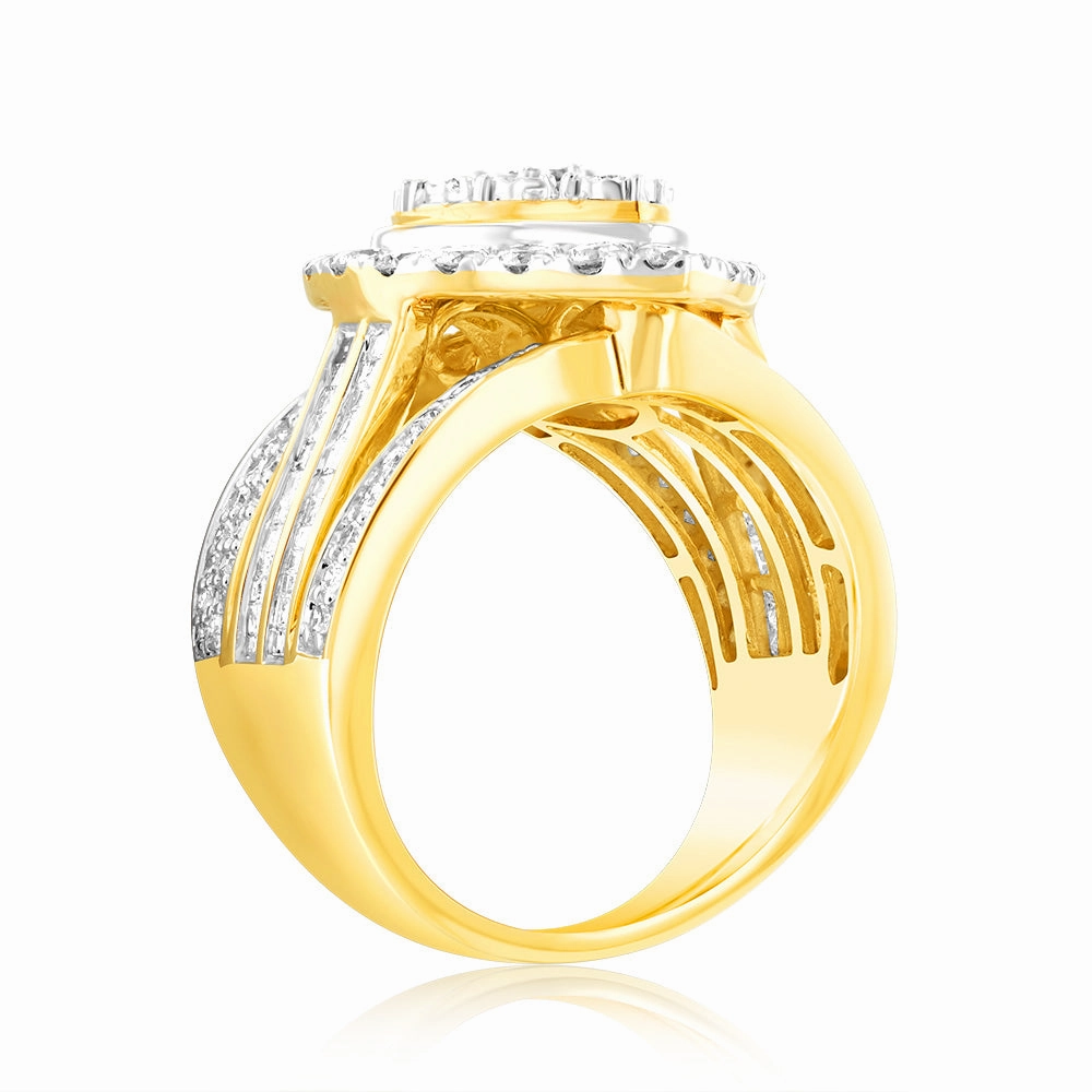 Luminesce Lab Grown 2 Carat Diamond Ring in 9ct Yellow Gold