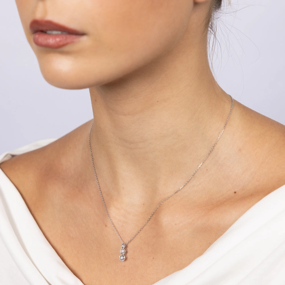 Luminesce Lab Grown 9ct White Gold 0.95 Carat Diamond Pendant