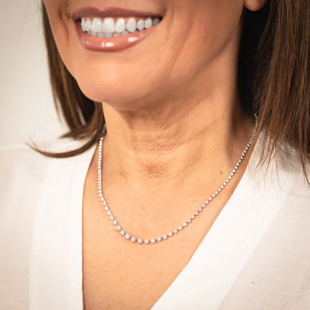 Luminesce Lab Grown 9ct White Gold 3 Carat Diamond Necklace