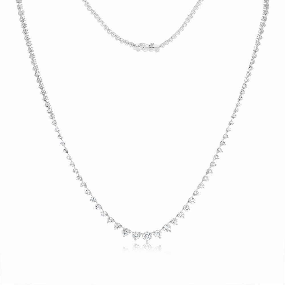 Luminesce Lab Grown 9ct White Gold 3 Carat Diamond Necklace