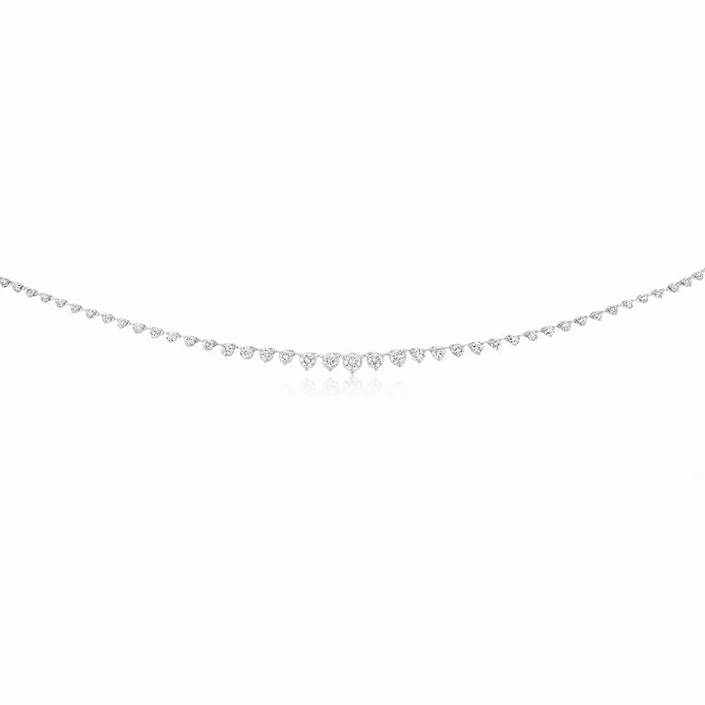 Luminesce Lab Grown 9ct White Gold 3 Carat Diamond Necklace