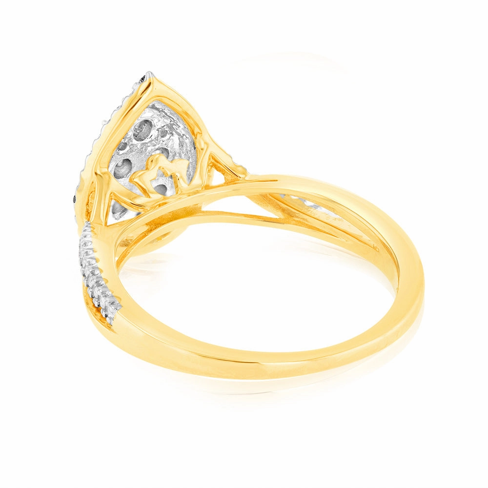Luminesce Lab Grown 9ct Yellow Gold 1/10 Carat Diamond Ring